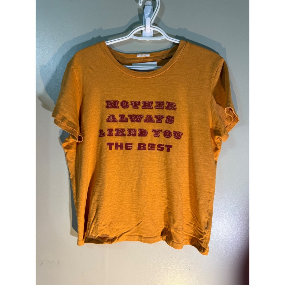 MOTHER Superior The Lil Sinful Graphic Tee Yellow Mother Always Liked You Best L